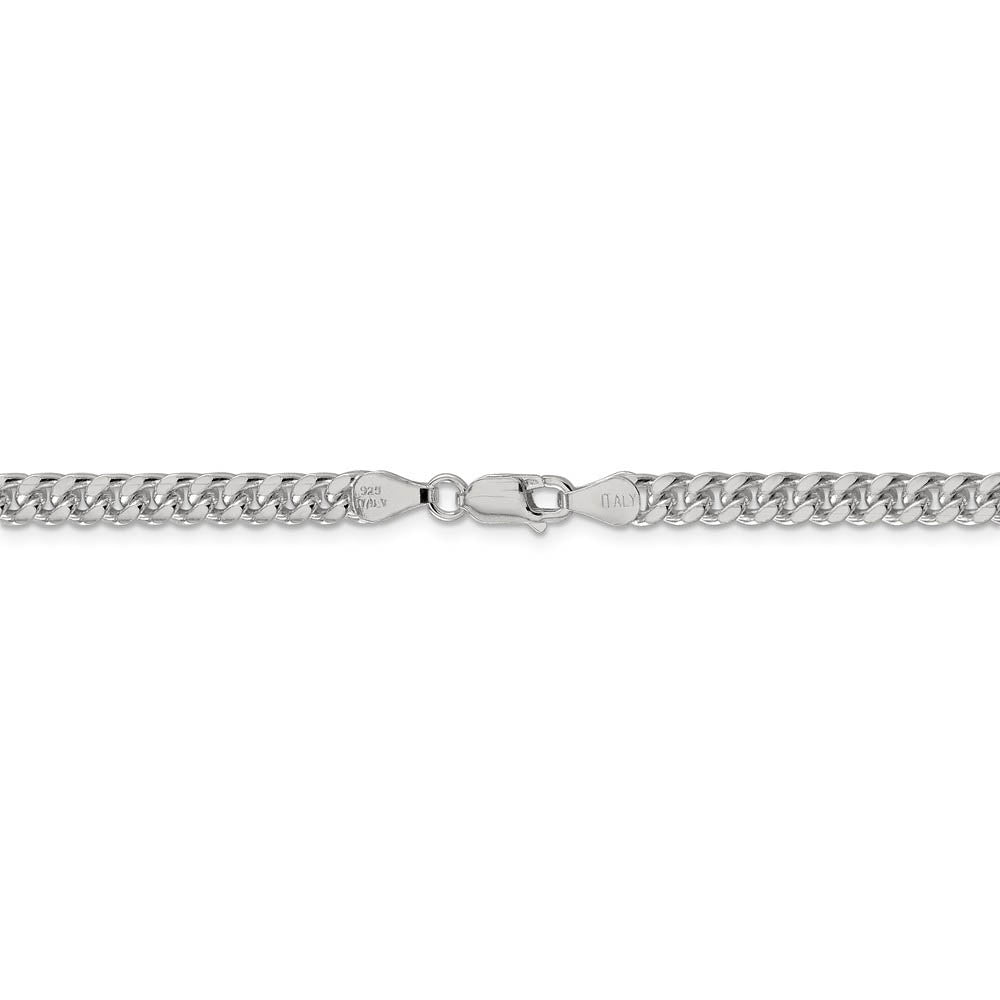 5mm Sterling Silver Solid D/C Domed Curb Chain Necklace