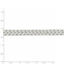 Men's 8.5mm Sterling Silver Solid D/C Domed Curb Chain Bracelet