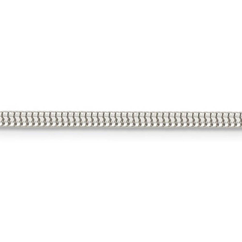 2.5mm Sterling Silver Solid Classic Round Snake Chain Necklace
