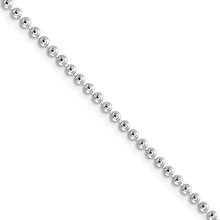 2.3mm Sterling Silver, Solid Beaded Chain Necklace