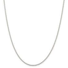2.3mm Sterling Silver, Solid Beaded Chain Necklace