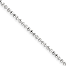 2.3mm Sterling Silver, Solid Beaded Chain Necklace