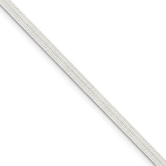 3mm, Sterling Silver Solid Herringbone Chain Necklace