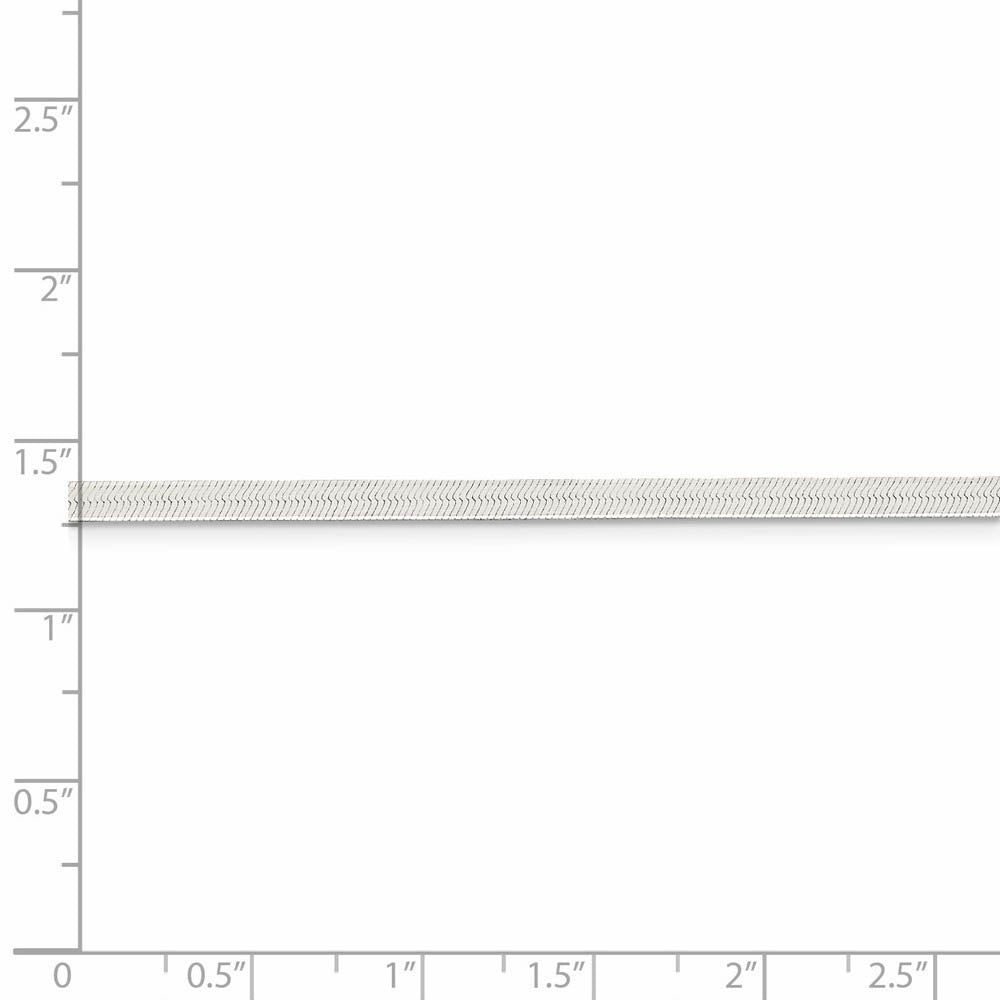 3mm, Sterling Silver Solid Herringbone Chain Necklace