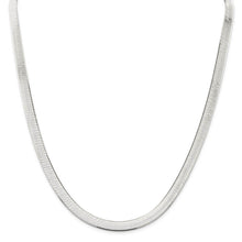 7mm, Sterling Silver Solid Herringbone Chain Bracelet