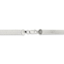 7mm, Sterling Silver Solid Herringbone Chain Bracelet