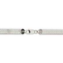 Men's 8mm, Sterling Silver Solid Herringbone Chain Bracelet