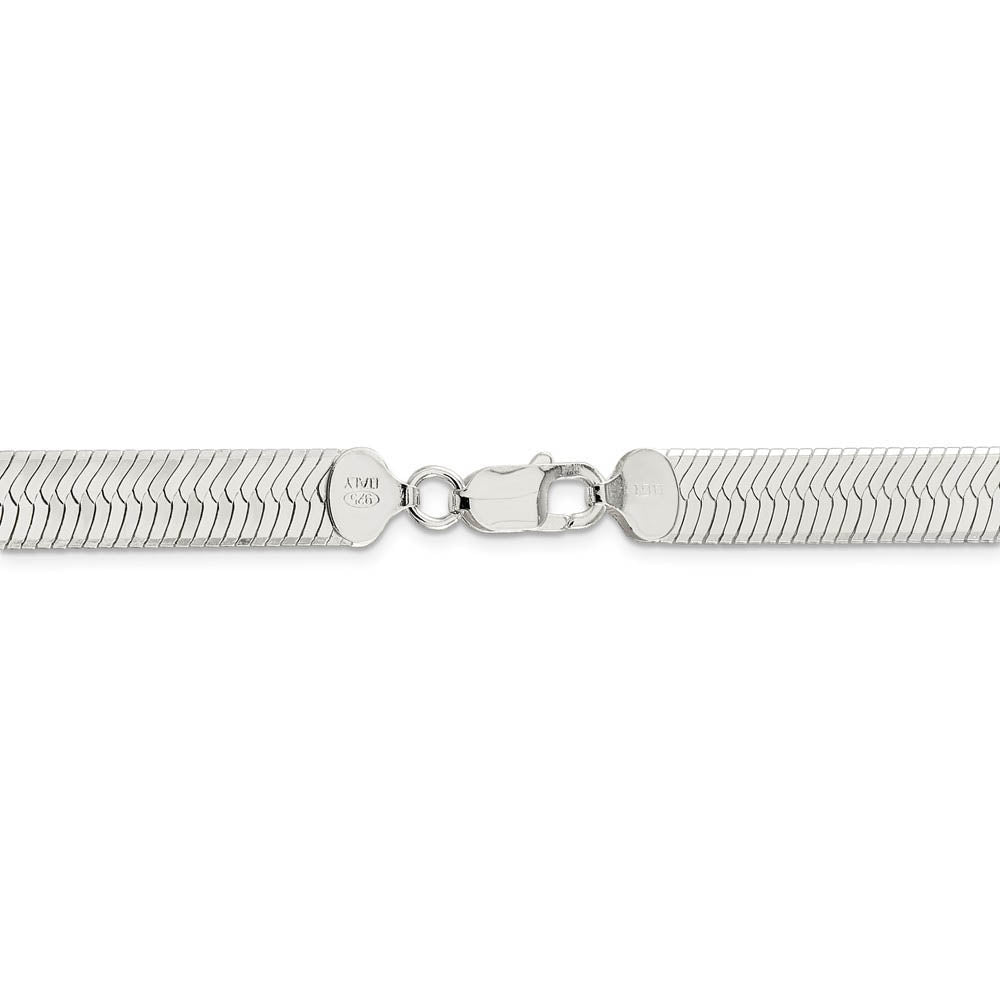 Men's 8.75mm, Sterling Silver Solid Herringbone Chain Bracelet