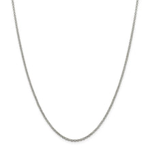 2mm, Sterling Silver Solid Rolo Chain Necklace