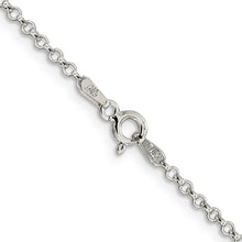 2mm, Sterling Silver Solid Rolo Chain Necklace