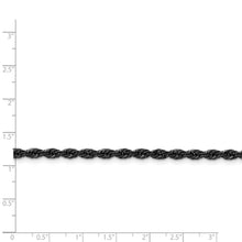 Men's 4mm Black-plated Stainless Steel Rope Chain Necklace