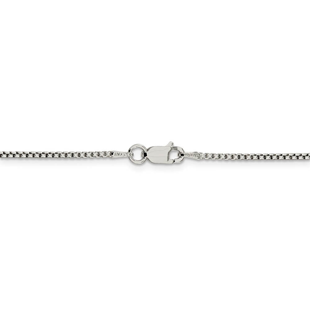 1.5mm Sterling Silver Solid Round Box Chain Necklace