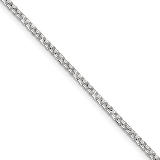 2mm Sterling Silver Solid Round Box Chain Necklace