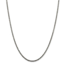 2.5mm Sterling Silver Solid Rope Chain Necklace