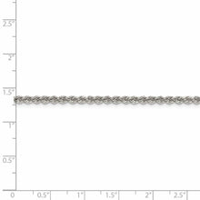 2.5mm Sterling Silver Solid Rope Chain Necklace