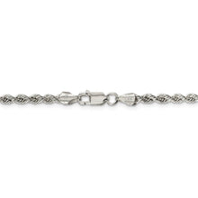 3mm Sterling Silver Solid Rope Chain Necklace