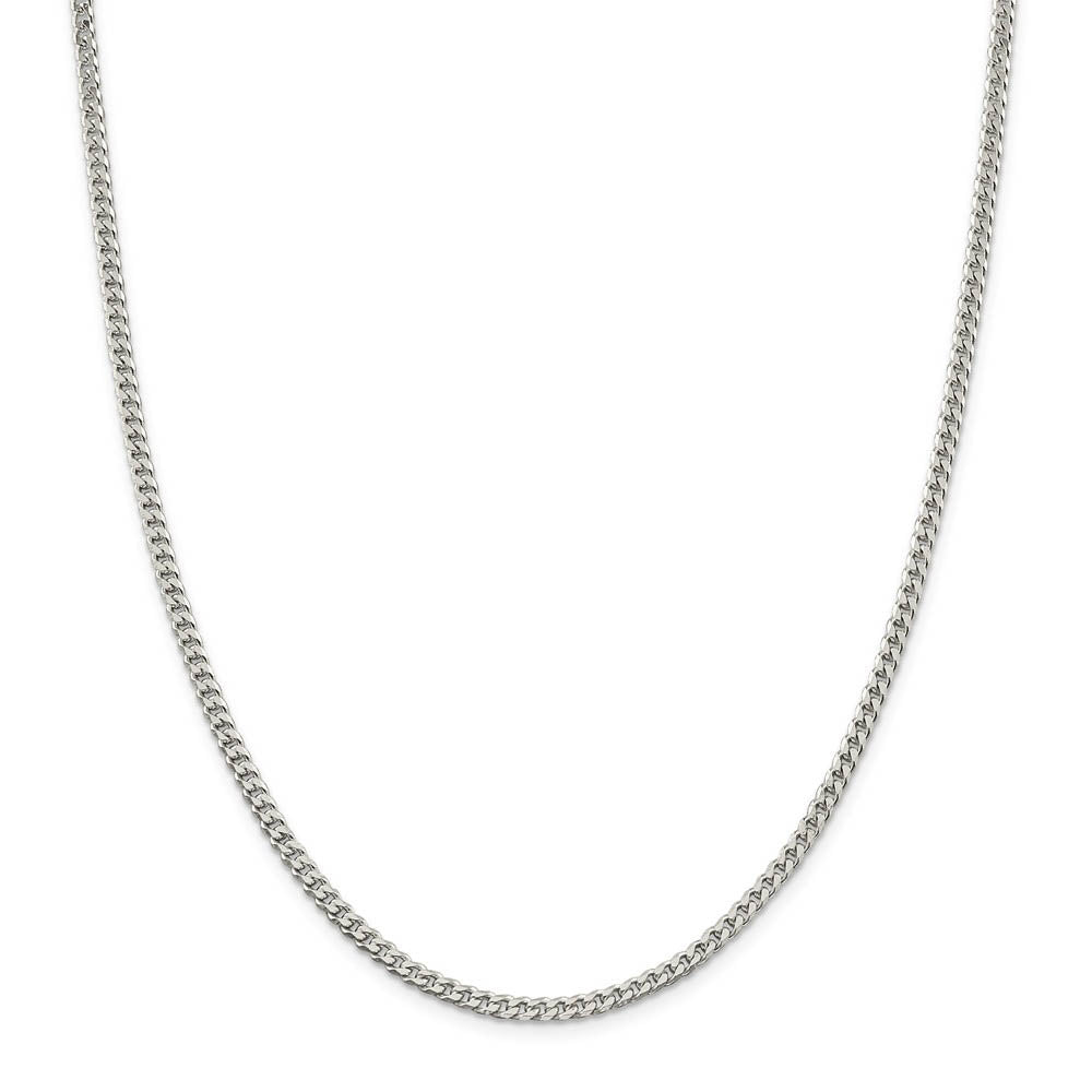3.15mm Sterling Silver Solid Curb Chain Necklace
