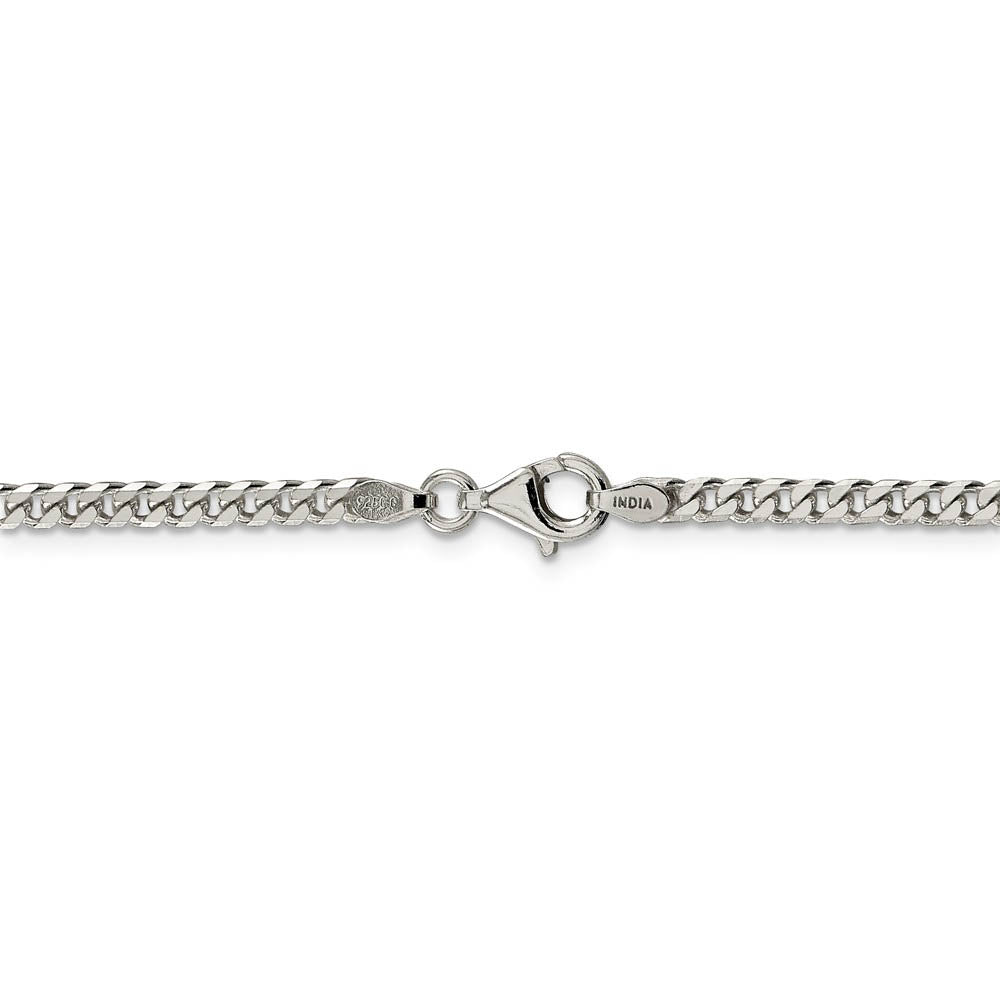 3.15mm Sterling Silver Solid Curb Chain Necklace