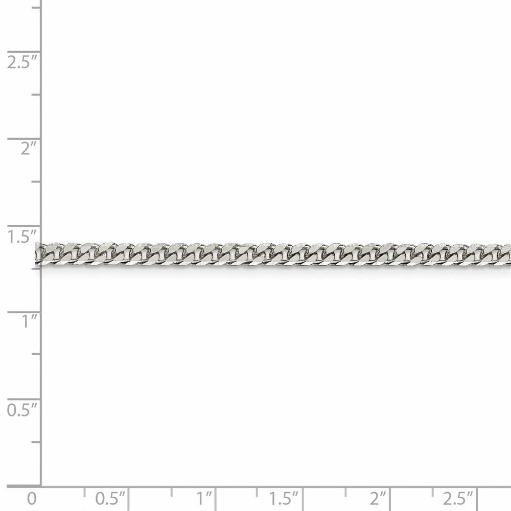 3.15mm Sterling Silver Solid Curb Chain Necklace