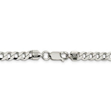 Men's 5.75mm Sterling Silver Solid Flat Curb Chain Necklace