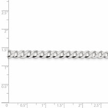 Men's 5.75mm Sterling Silver Solid Flat Curb Chain Necklace