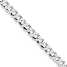 Men's 5.75mm Sterling Silver Solid Flat Curb Chain Necklace