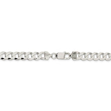 Men's 7.5mm Sterling Silver Solid Flat Curb Chain Necklace
