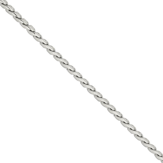 2.5mm Stainless Steel Spiga Link Chain Necklace
