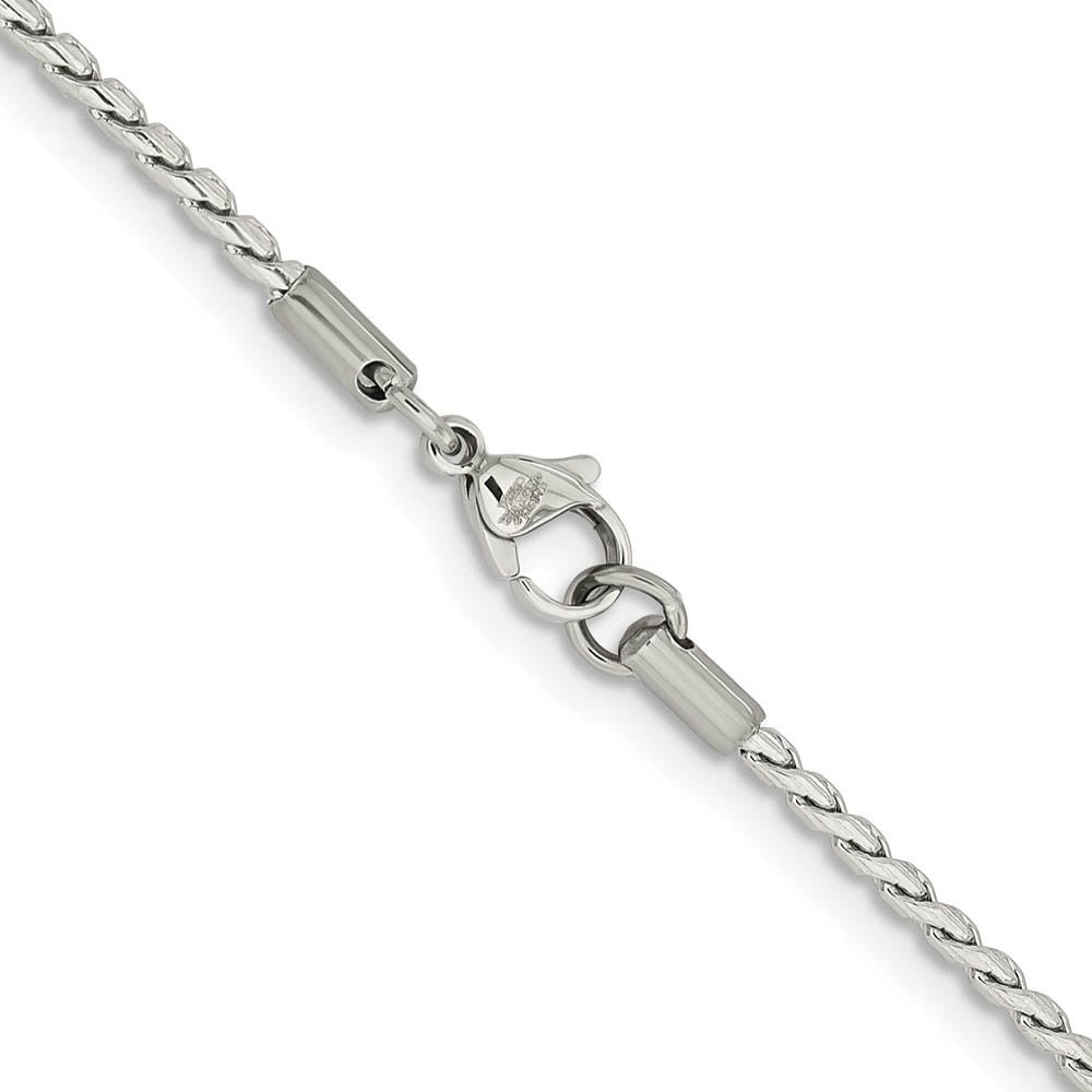 2.5mm Stainless Steel Spiga Link Chain Necklace