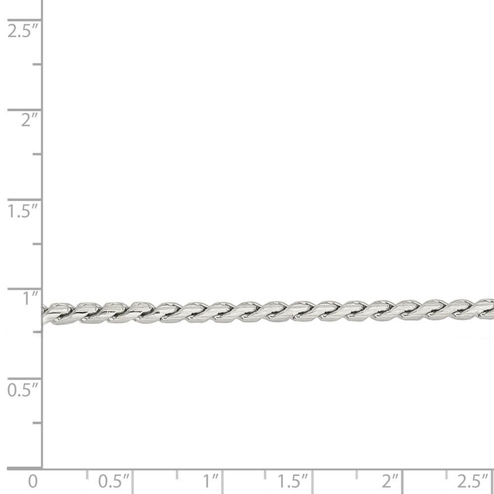 2.5mm Stainless Steel Spiga Link Chain Necklace