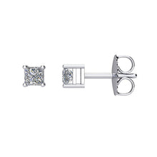 Princess Cut Diamond (G-H, SI2-SI3) Stud Earrings in 14k White Gold