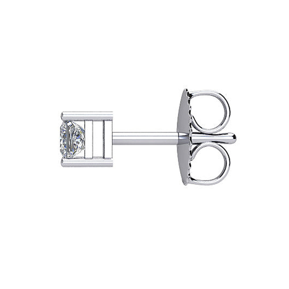 Princess Cut Diamond (G-H, SI2-SI3) Stud Earrings in 14k White Gold