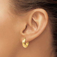 5mm Polished Round Hoop Earrings in 14k Yellow Gold, 16mm (5/8 Inch)