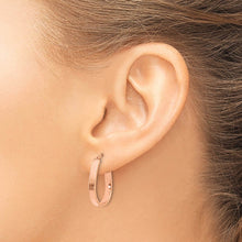 3mm U Shape Hoop Earrings in 14k Yellow Gold, 19mm (3/4 Inch)