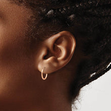 1.5mm x 13mm 14k Rose Gold Polished Endless Tube Hoop Earrings
