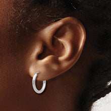 2mm x 16mm 14k White Gold Polished Round Endless Hoop Earrings