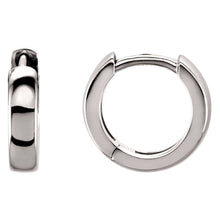 2.6 x 11.5mm (1/8 x 7/16 Inch) Platinum Hinged Round Hoop Earrings
