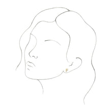 Single, 14k Yellow Gold Initial A-Z Post Earring, 8mm