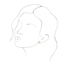 Single, 14k Yellow Gold Initial A-Z Post Earring, 8mm