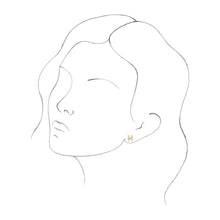 Single, 14k Yellow Gold Initial A-Z Post Earring, 8mm