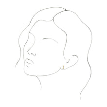 Single, 14k Yellow Gold Initial A-Z Post Earring, 8mm