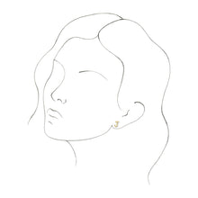 Single, 14k Yellow Gold Initial A-Z Post Earring, 8mm