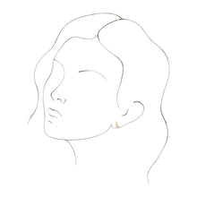 Single, 14k Yellow Gold Initial A-Z Post Earring, 8mm