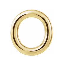 Single, 14k Yellow Gold Initial A-Z Post Earring, 8mm