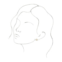 Single, 14k Yellow Gold Initial A-Z Post Earring, 8mm
