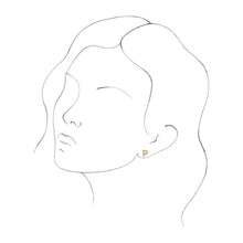 Single, 14k Yellow Gold Initial A-Z Post Earring, 8mm
