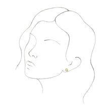 Single, 14k Yellow Gold Initial A-Z Post Earring, 8mm