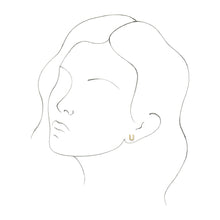 Single, 14k Yellow Gold Initial A-Z Post Earring, 8mm
