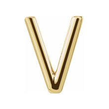 Single, 14k Yellow Gold Initial A-Z Post Earring, 8mm