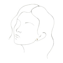 Single, 14k Yellow Gold Initial A-Z Post Earring, 8mm
